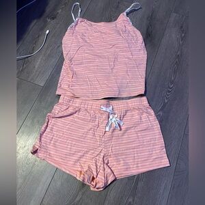 pink calvin klein pajama set
